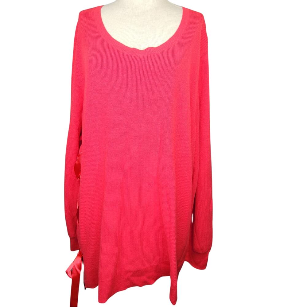 Sejour Knit Ribbon Lace Up Side Sweater Size 3X New with Tags